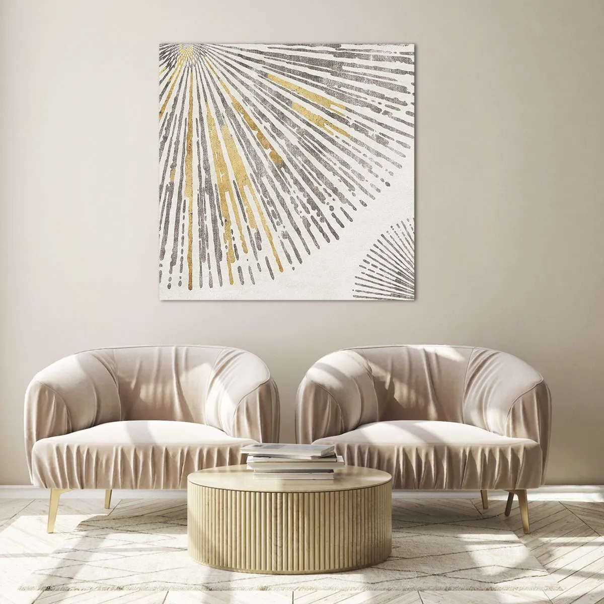 Schilderen op glas - De schoonheid van de straal - 70x70 cm