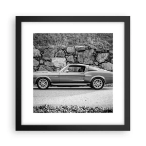 Poster in een zwarte lijst - De legende van de jaren 60 - 30x30 cm