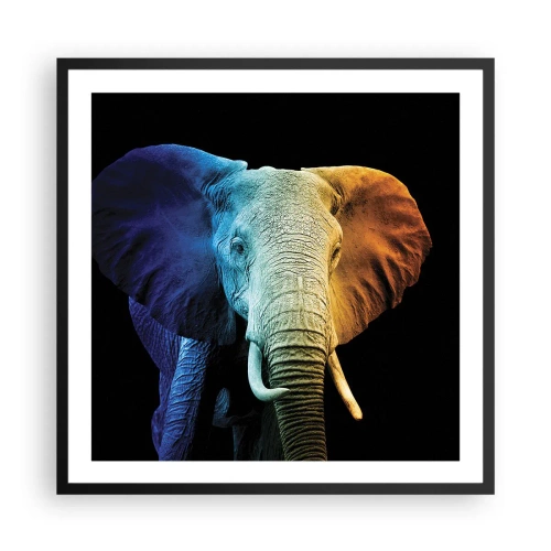 Poster in een zwarte lijst - Excentriek, niet raar - 60x60 cm