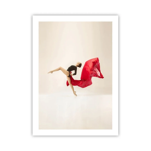 Poster - rood en zwart - 50x70 cm