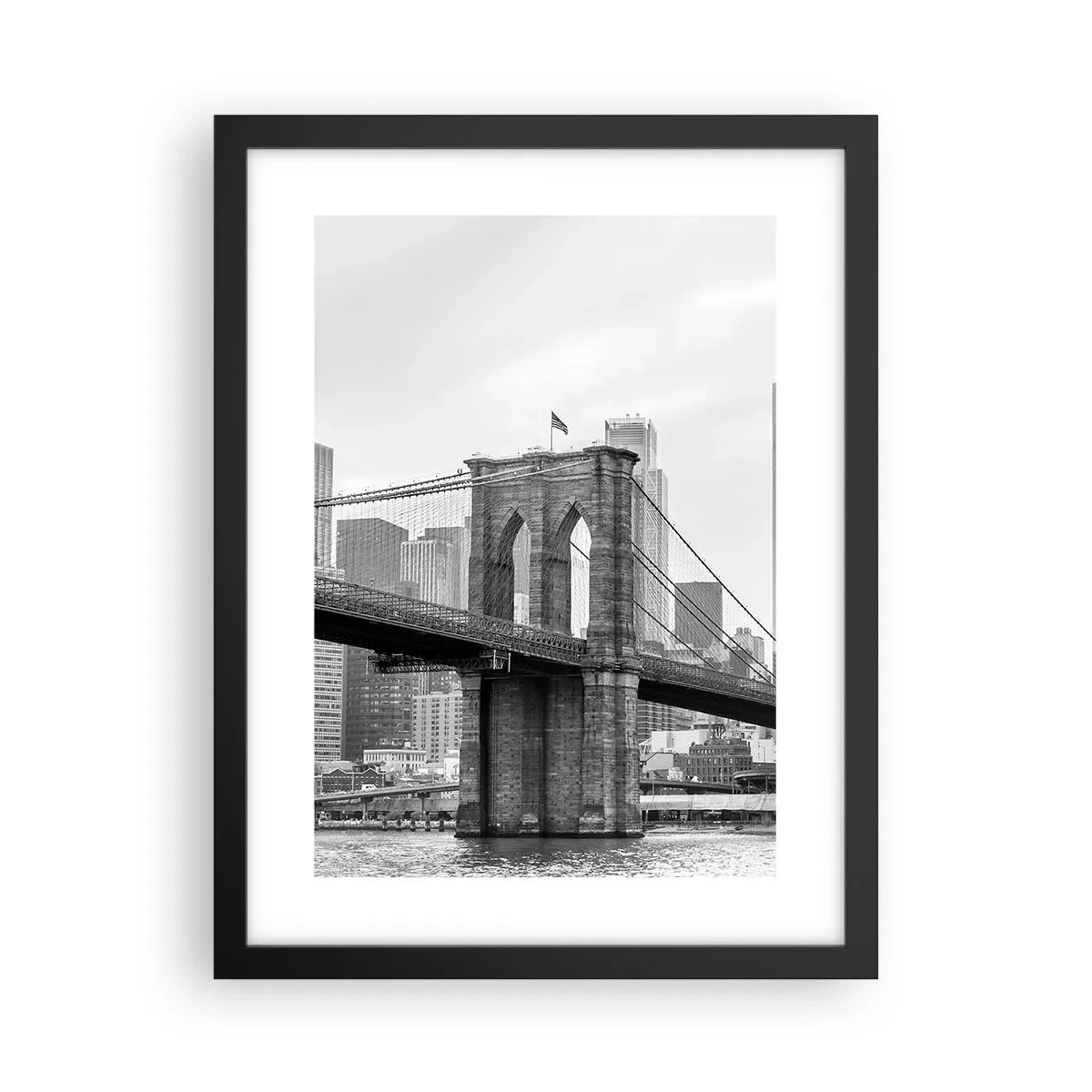 Poster in een zwarte lijst - New Yorkse sfeer - 30x40 cm
