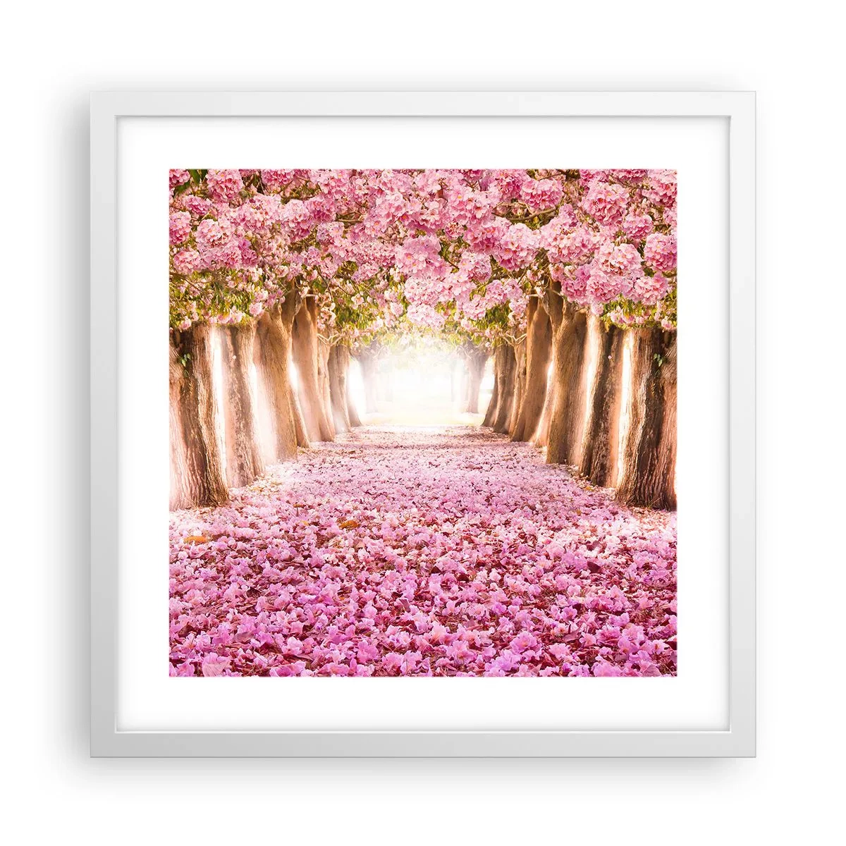 Poster in een witte lijst - De weg naar het paradijs - 40x40 cm