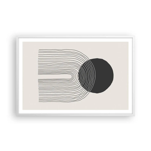 Poster in een witte lijst - Bibberen en vertrouwen - 91x61 cm