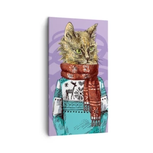 Schilderen op canvas - De kat niet alleen in schoenen - 45x80 cm
