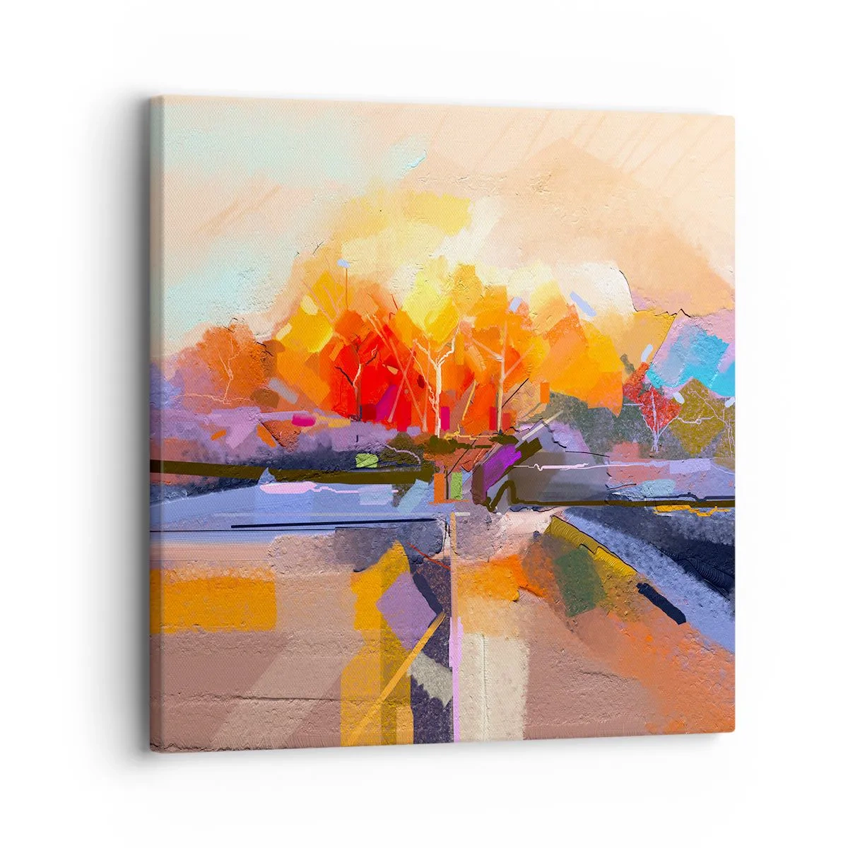 Schilderen op canvas - De herfst is geworden - 30x30 cm