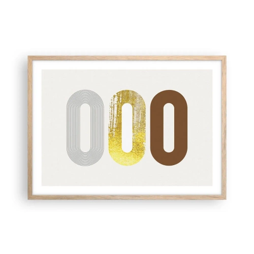 Een poster in een licht eiken lijst - Oooo! - 70x50 cm