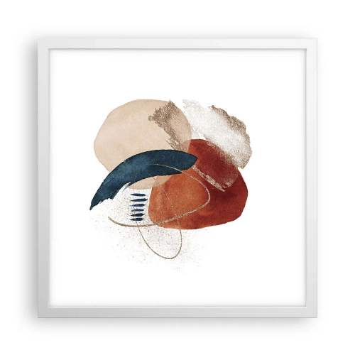 Poster in een witte lijst - Ovale compositie - 40x40 cm