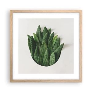 Een poster in een licht eiken lijst - Ongebreidelde nieuwsgierigheid - 40x40 cm