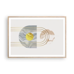 Een poster in een licht eiken lijst - Helderheid en schittering - 100x70 cm