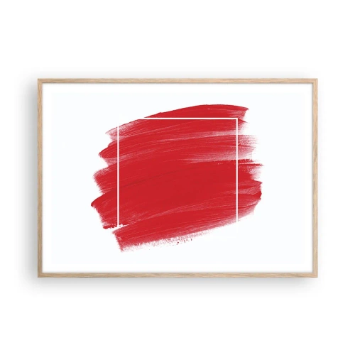 Een poster in een licht eiken lijst - Uit het frame - 100x70 cm