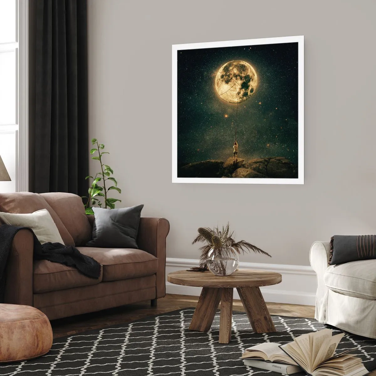 Poster - Iemand die de maan heeft gestolen - 30x30 cm