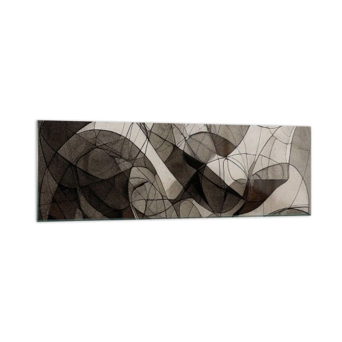 Schilderen op glas - Circulatie van aardekleuren - 160x50 cm