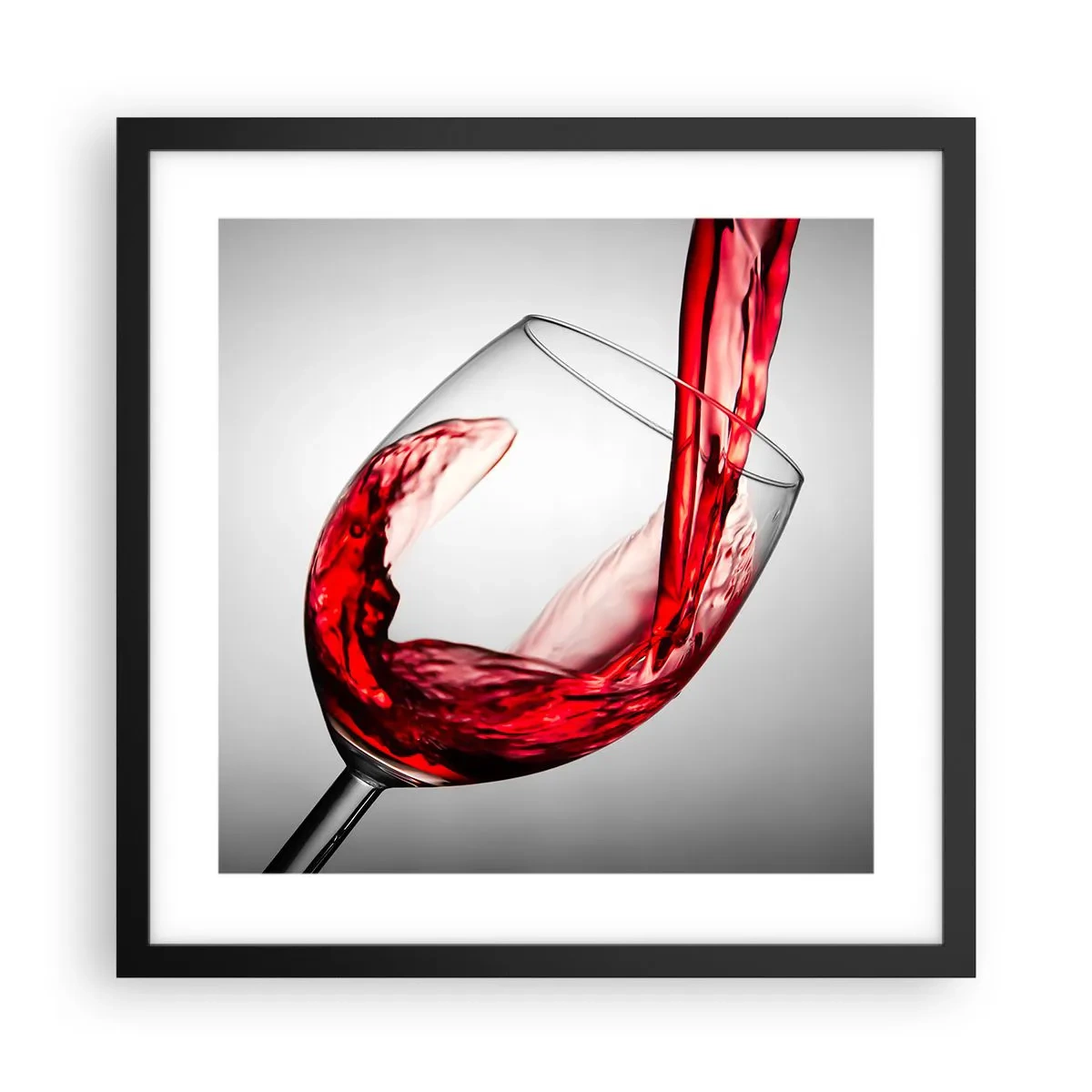 Poster in een zwarte lijst - Kleur - beweging - geluid - 40x40 cm