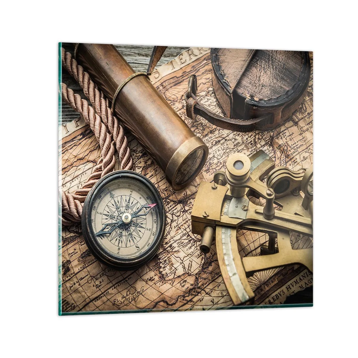 Schilderen op glas - Zet koers - 70x70 cm