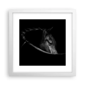 Poster in een witte lijst - Zwarte Prins - 30x30 cm