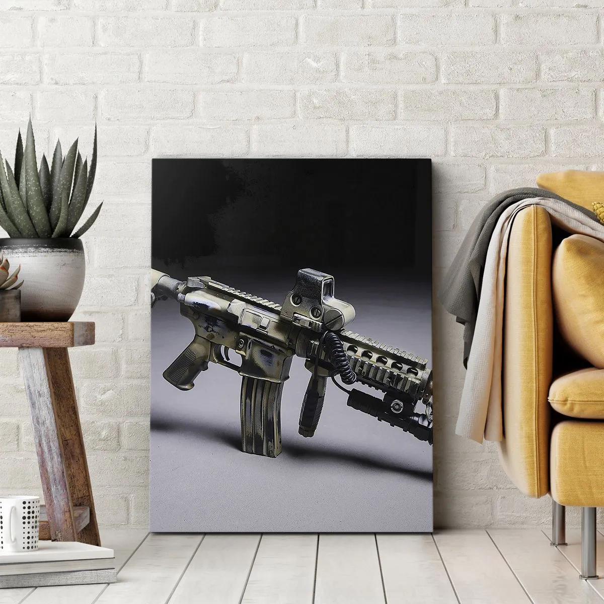 Schilderen op canvas - Altijd dreigend - 80x120 cm