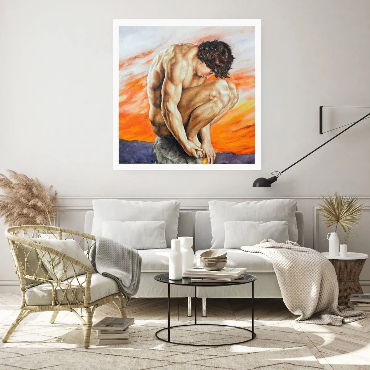 Poster - Ondergedompeld in zichzelf - 50x50 cm