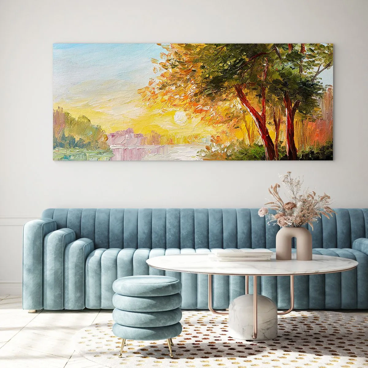 Schilderen op glas - Et in Arcadia ego - 120x50 cm