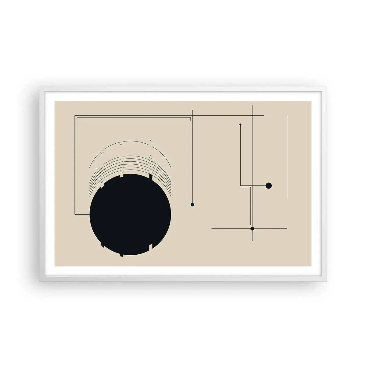 Poster in een witte lijst - Een flexibele en dynamische compositie - 91x61 cm