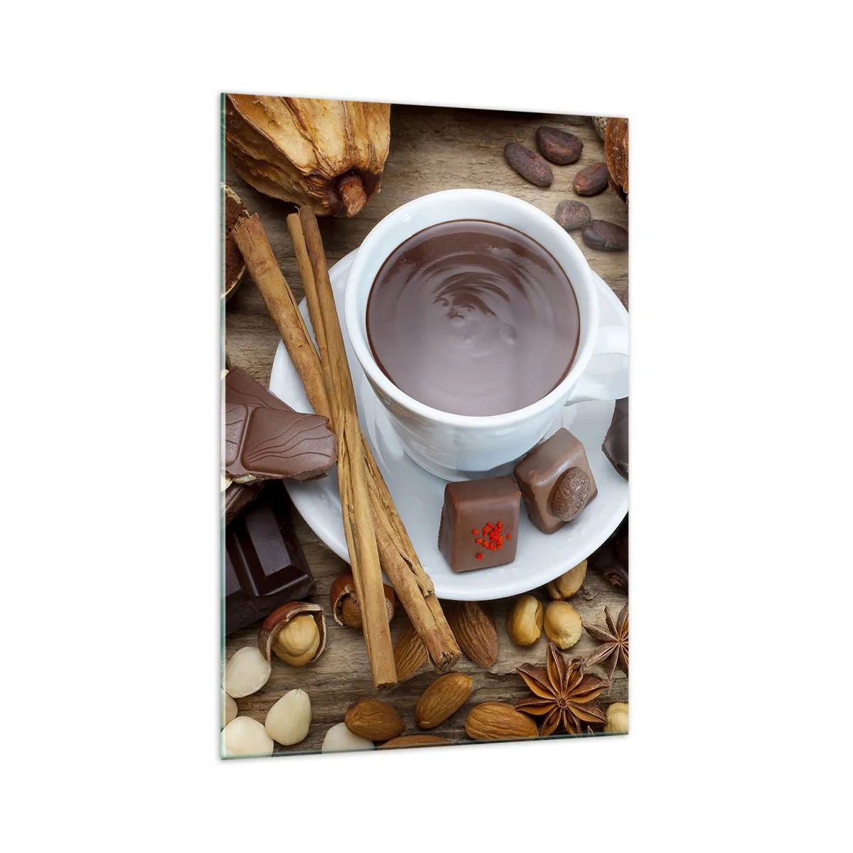 Schilderen op glas - Uit een sprookjesachtige chocoladefabriek - 70x100 cm