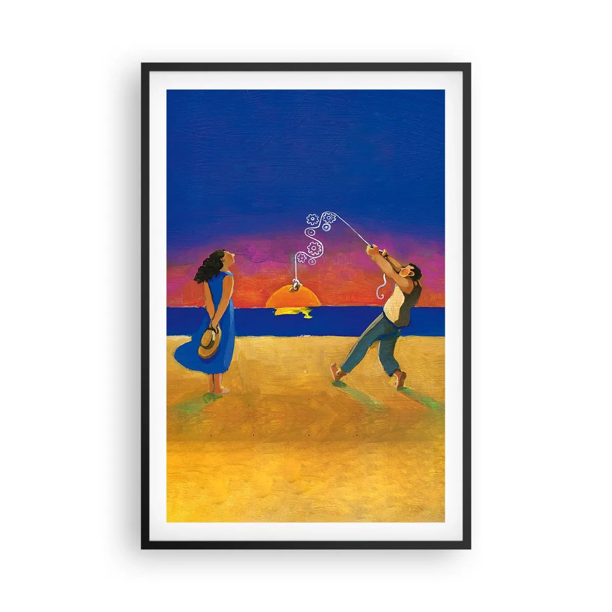 Poster in een zwarte lijst - Meer dan een sterretje uit de lucht - 61x91 cm