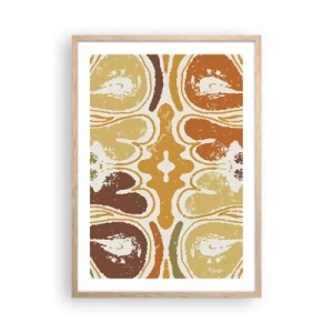 Een poster in een licht eiken lijst - Sentimentele abstractie - 50x70 cm