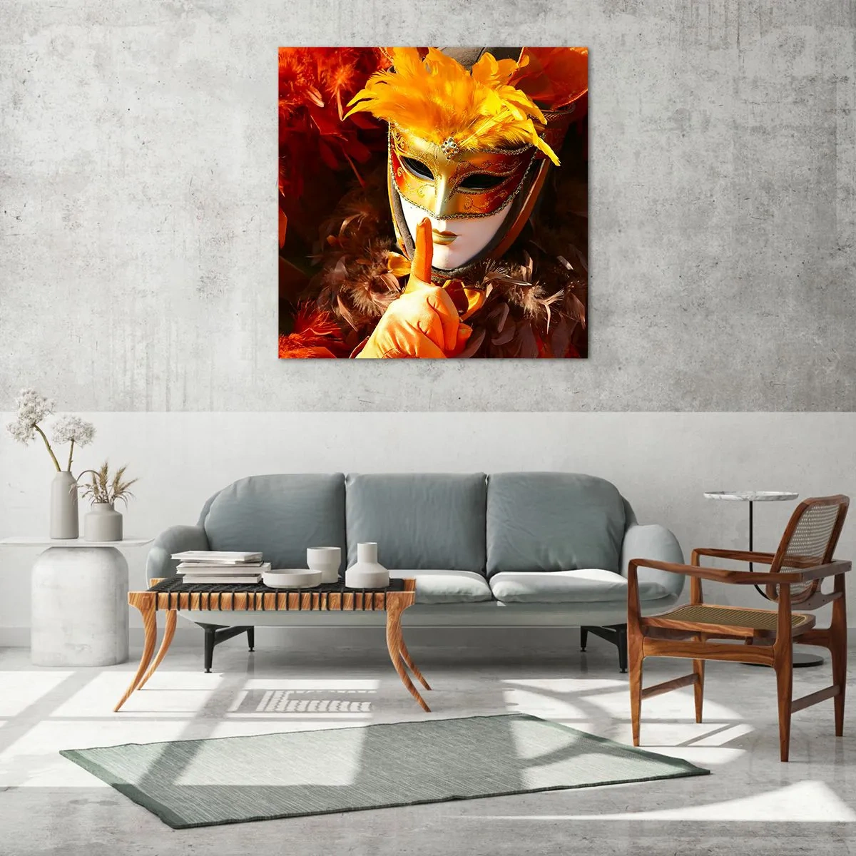 Schilderen op glas - Mysterie maakt deel uit van het spel - 30x30 cm