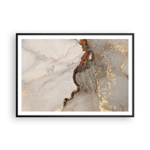 Poster in een zwarte lijst - Op de grens van kleuren - 100x70 cm