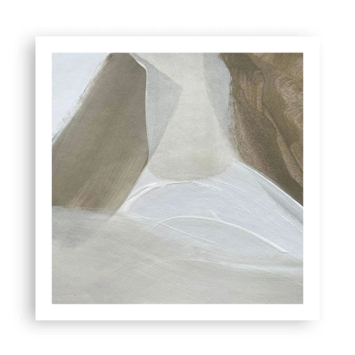 Poster - Een golf van wit - 60x60 cm