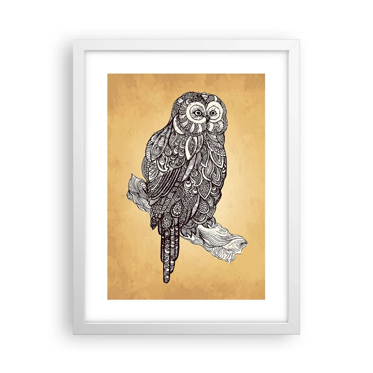 Poster in een witte lijst - Ingewikkelde ornamenten van wijsheid - 30x40 cm