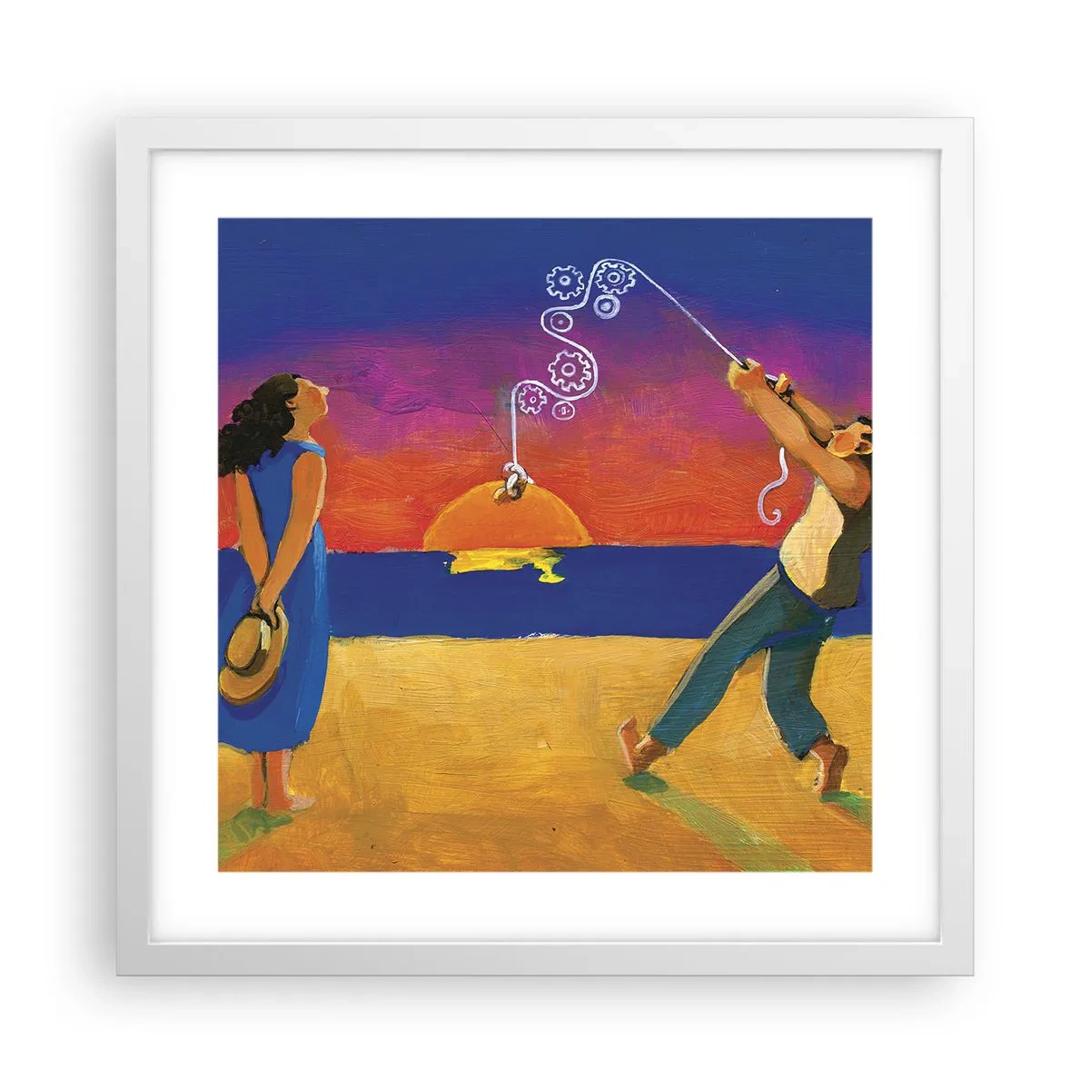 Poster in een witte lijst - Meer dan een sterretje uit de lucht - 40x40 cm