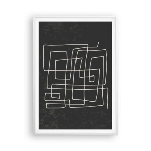 Poster in een witte lijst - Niet zo eenvoudig - 70x100 cm