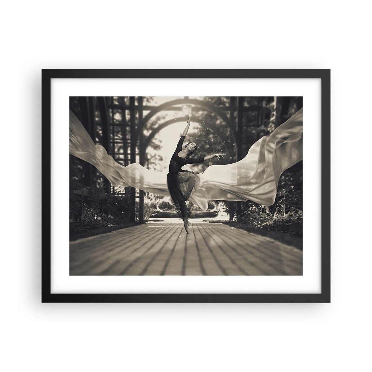 Poster in een zwarte lijst - De dans van de tuingeest - 50x40 cm