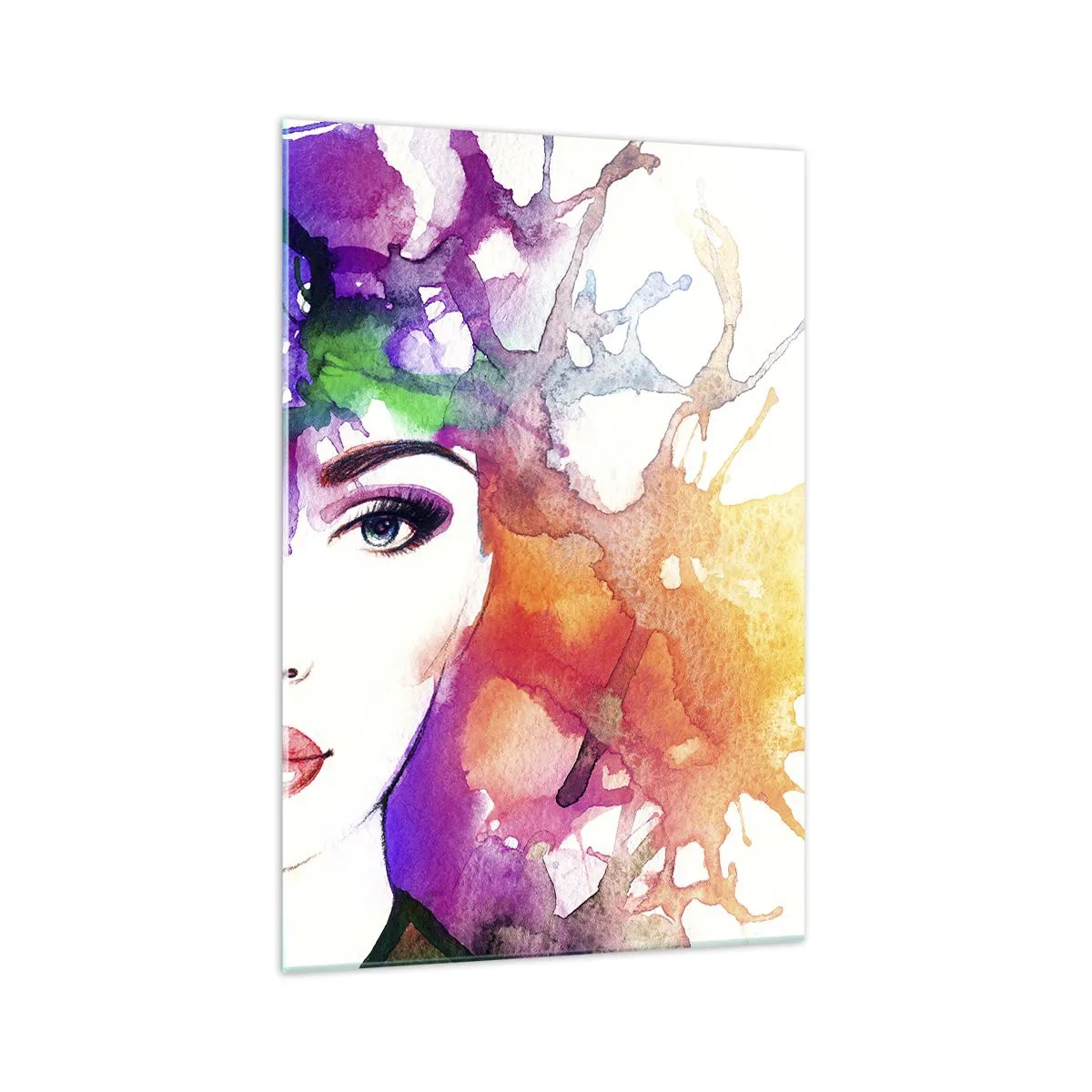 Schilderen op glas - Met hoofd in de wolken - 70x100 cm