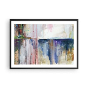 Poster in een zwarte lijst - Kleurrijke impressies en associaties - 70x50 cm