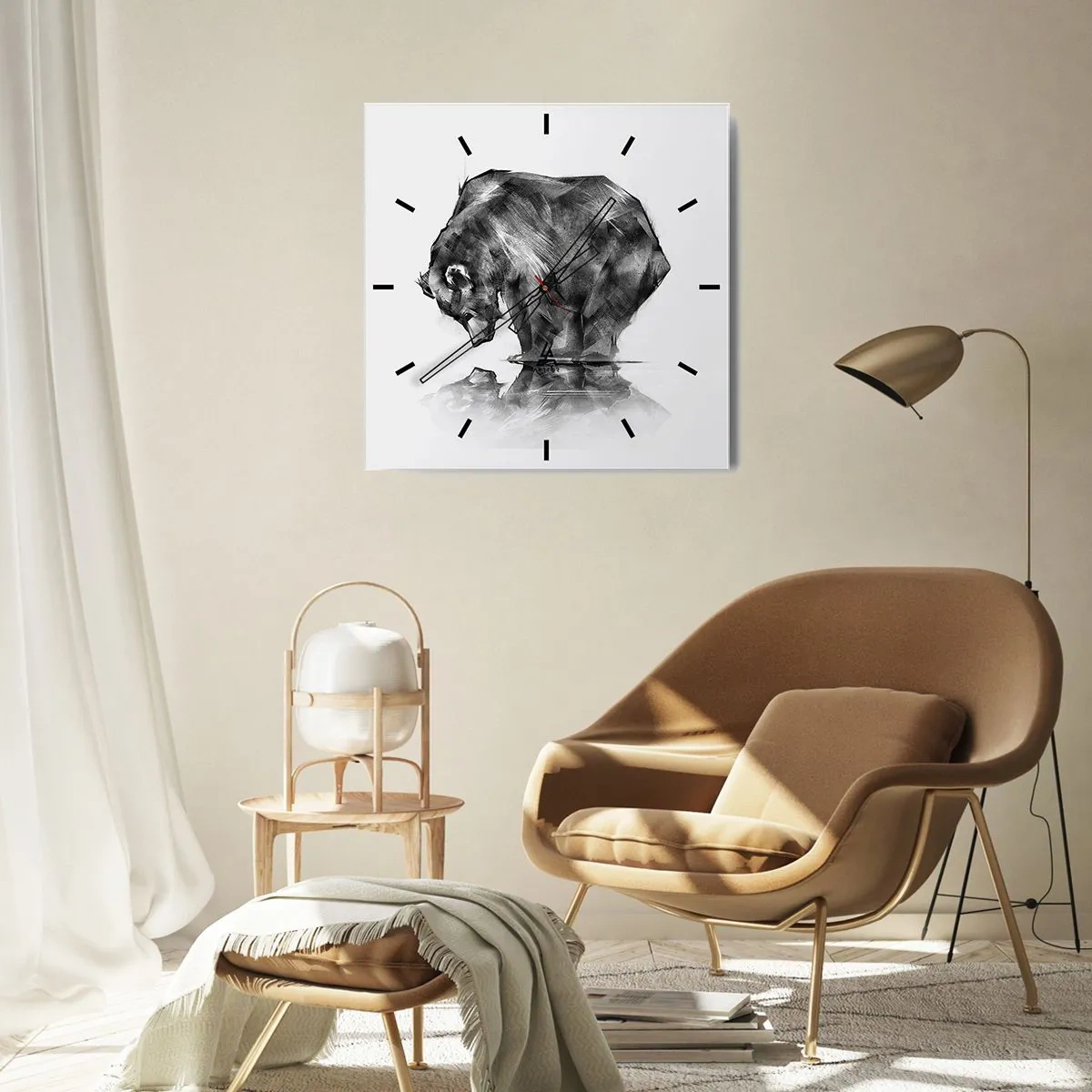 Wandklok - Klok - Leuk om een geliefde persoon te zien - 40x40 cm