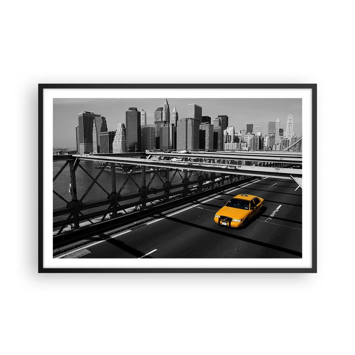 Poster in een zwarte lijst - De kleur van een grote stad - 91x61 cm