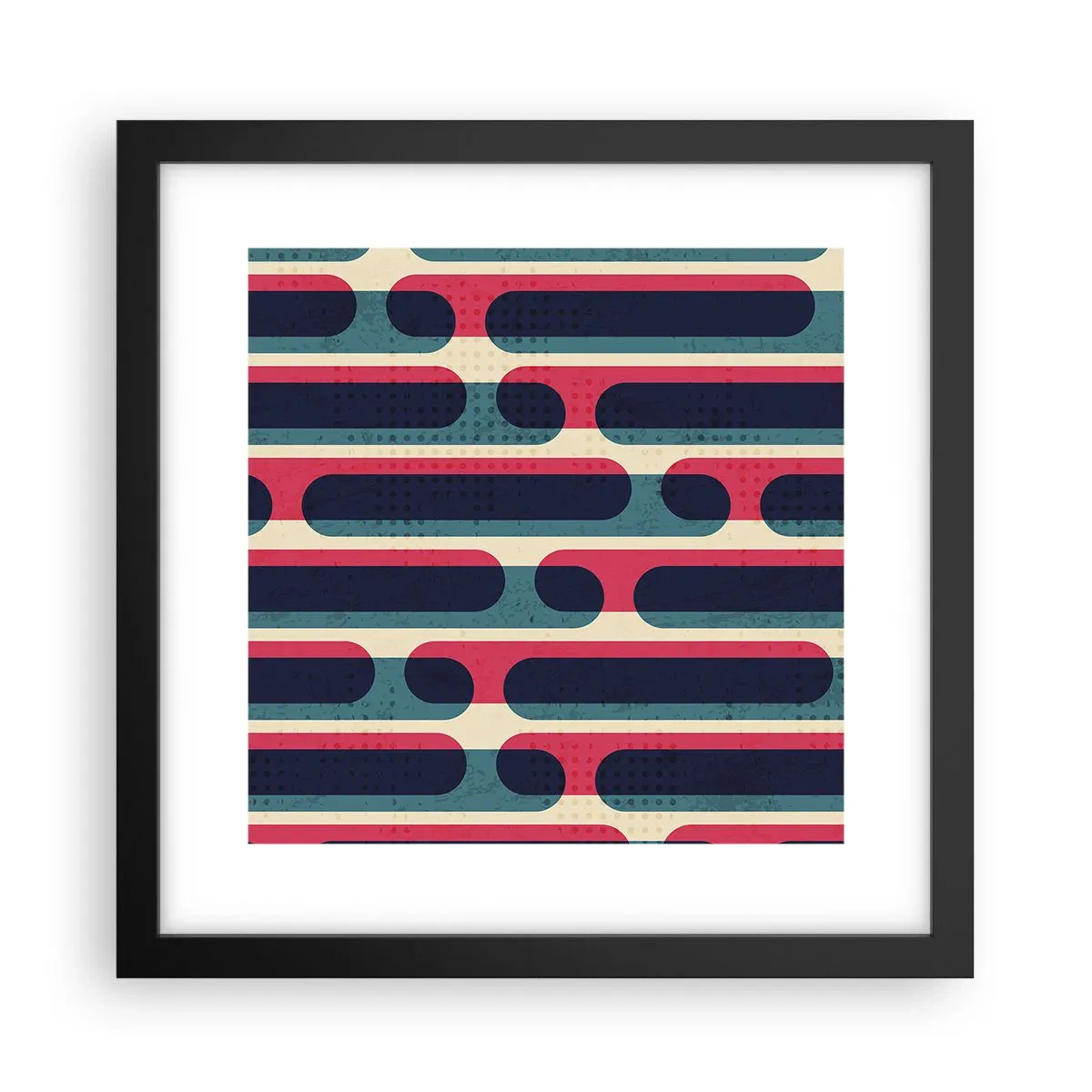 Poster in een zwarte lijst - In de diepte en vooruit - 30x30 cm