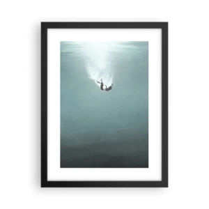 Poster in een zwarte lijst - In de armen van de oceaan - 30x40 cm