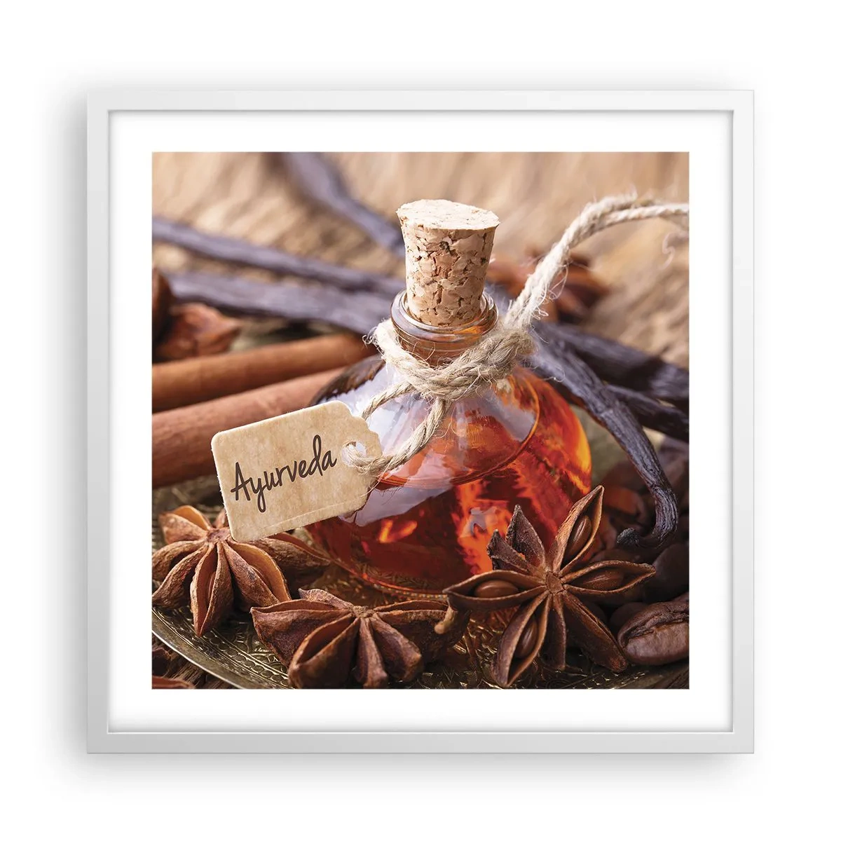 Poster in een witte lijst - Naar de eenheid van lichaam en geest - 50x50 cm