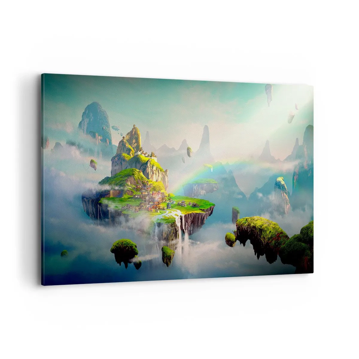 Schilderen op canvas - Midden in de lucht - gelukkige eilanden - 120x80 cm