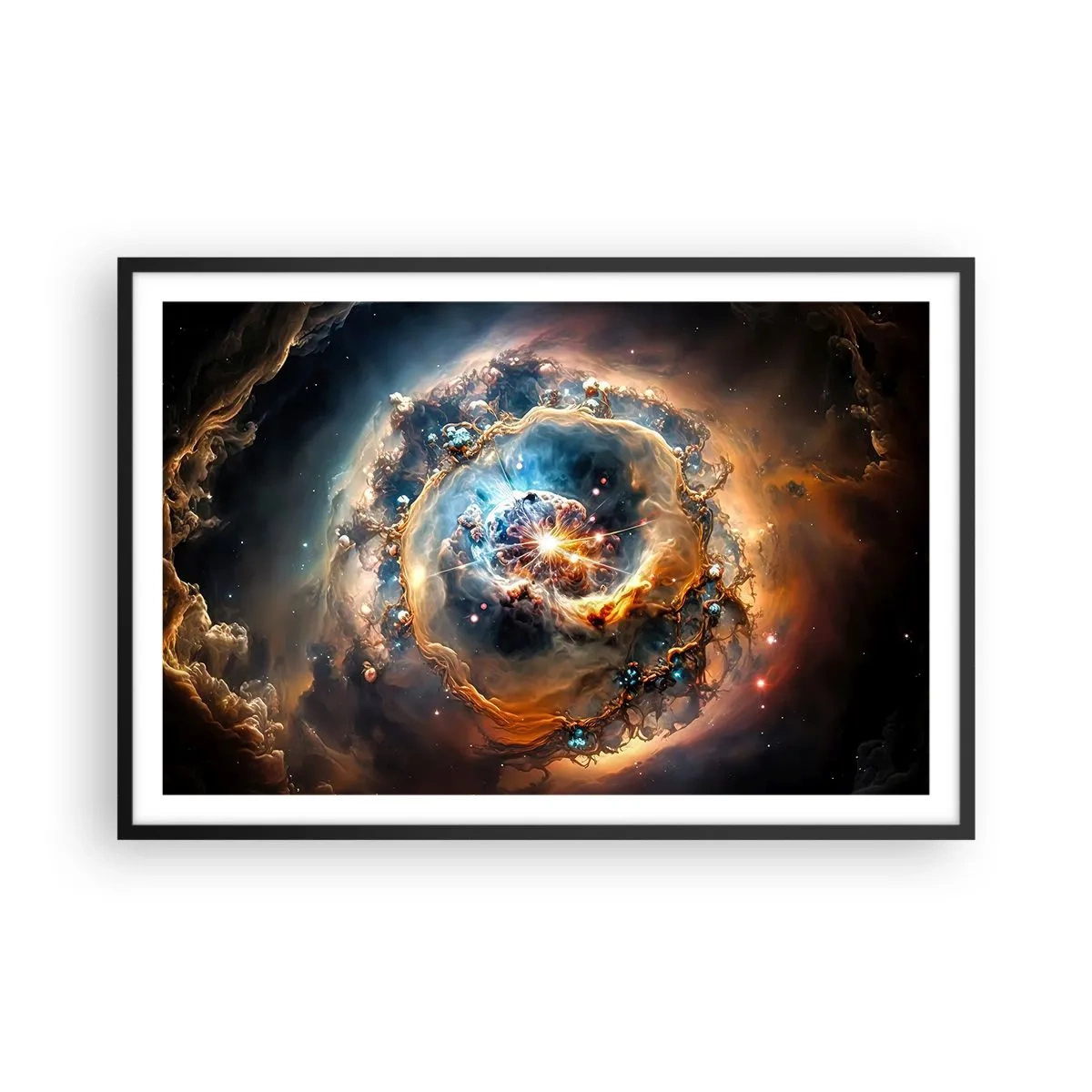 Poster in een zwarte lijst - Begin - 91x61 cm