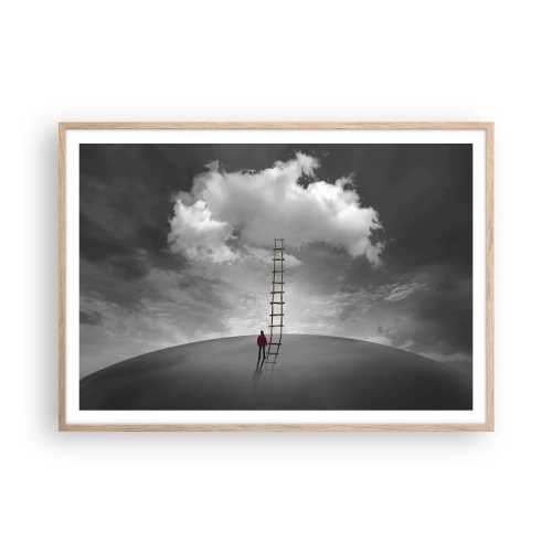 Een poster in een licht eiken lijst - Alles is mogelijk - 100x70 cm