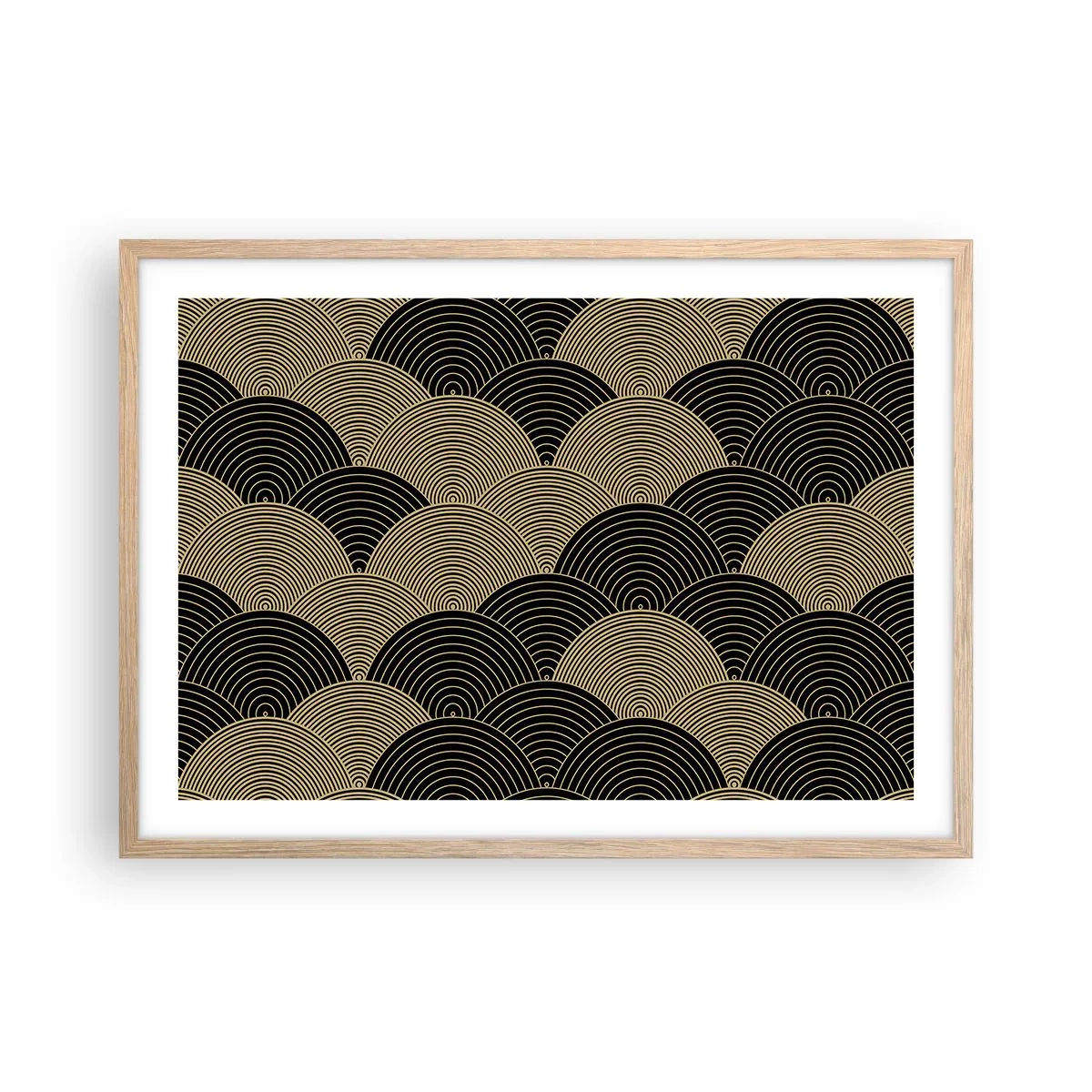 Een poster in een licht eiken lijst - Eenheid in veelheid - 70x50 cm