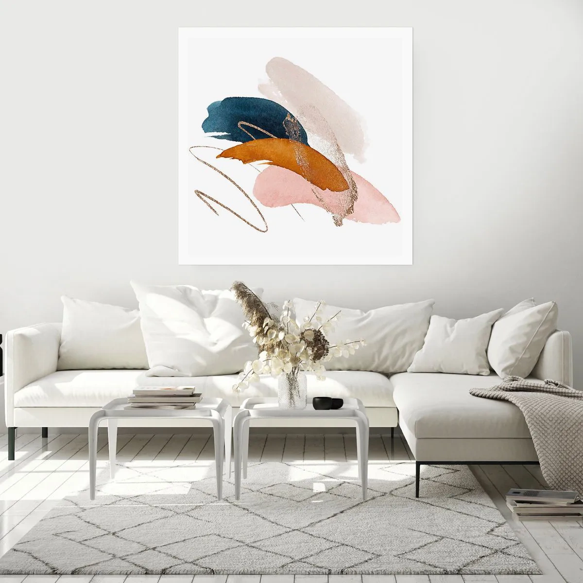 Poster - Gevleugelde compositie - 60x60 cm