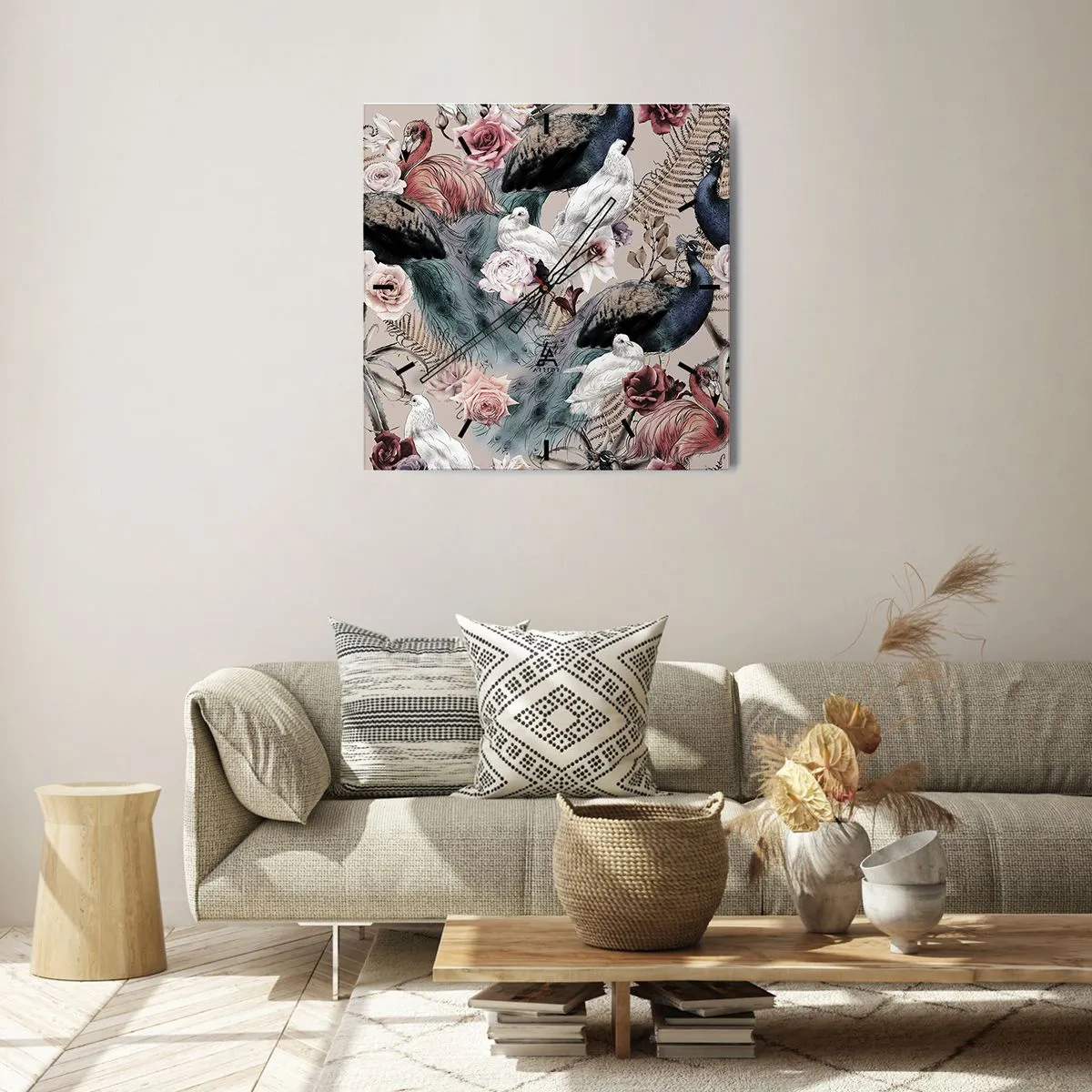 Wandklok - Klok - In de paleistuin - 30x30 cm