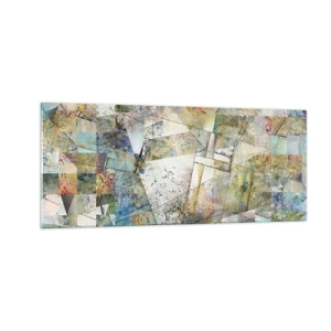 Schilderen op glas - Geometrische schuifeling - 100x40 cm