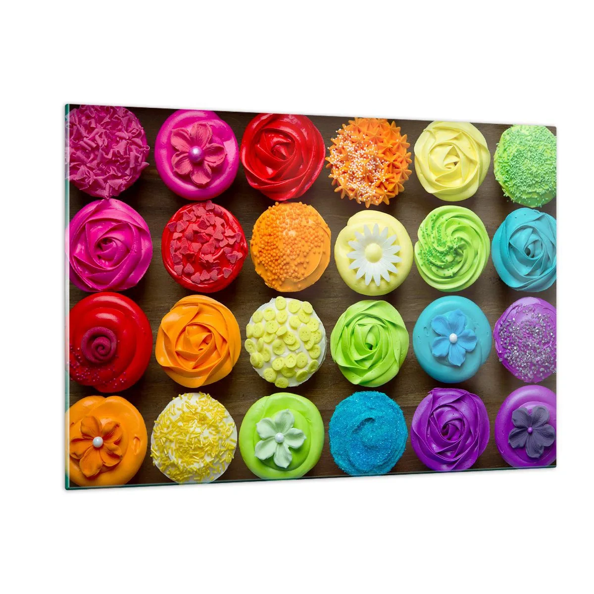 Schilderen op glas - Elk anders - allemaal lekker  - 120x80 cm