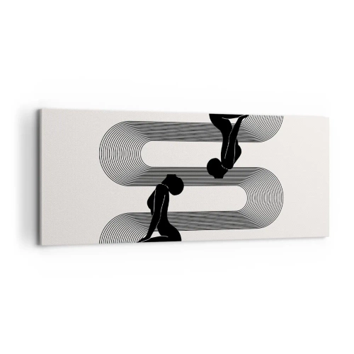 Schilderen op canvas - Sensuele symmetrie - 100x40 cm