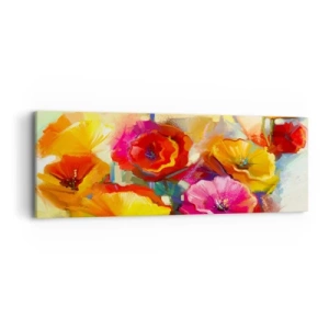 Schilderen op canvas - Niet alleen rood - 90x30 cm